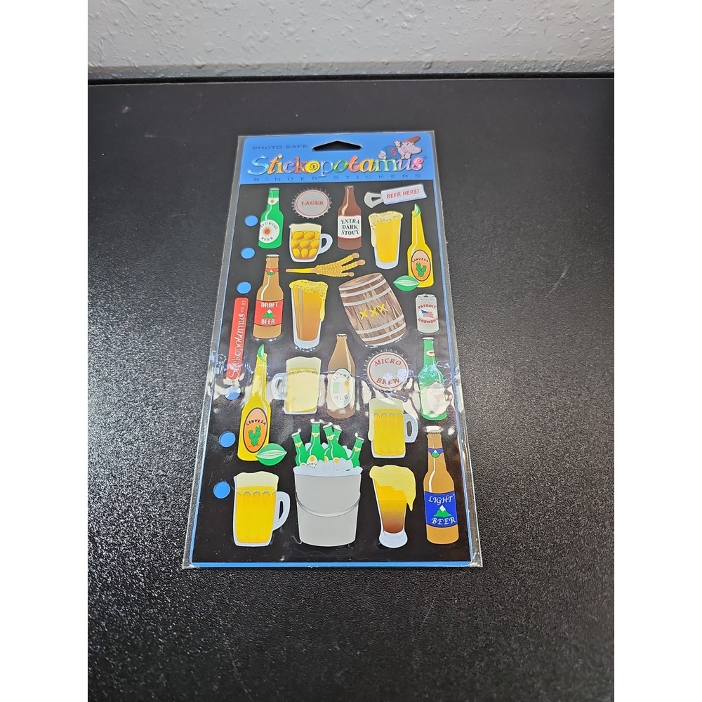 Stickopotamus BEER  BINDER STICKERS NEW IN PACKAGE